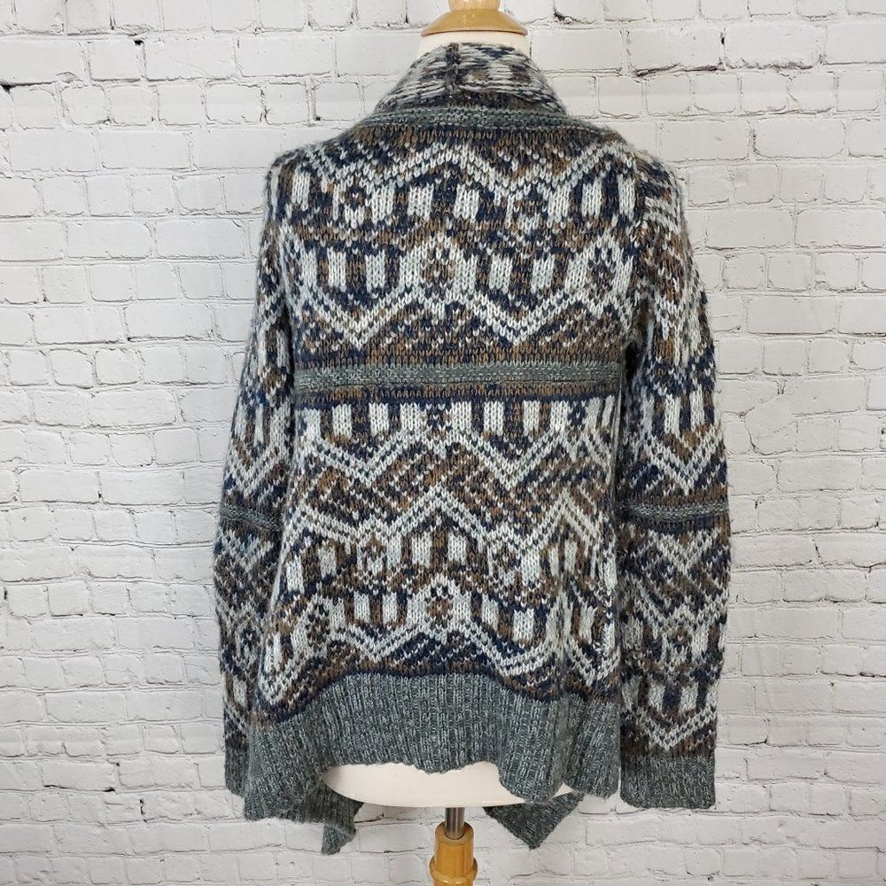Urban Outfitters Staring at Stars Fair Isle Waterfall Cardigan M - Picture 5 of 8